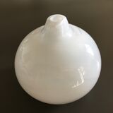 White opaline drop vase