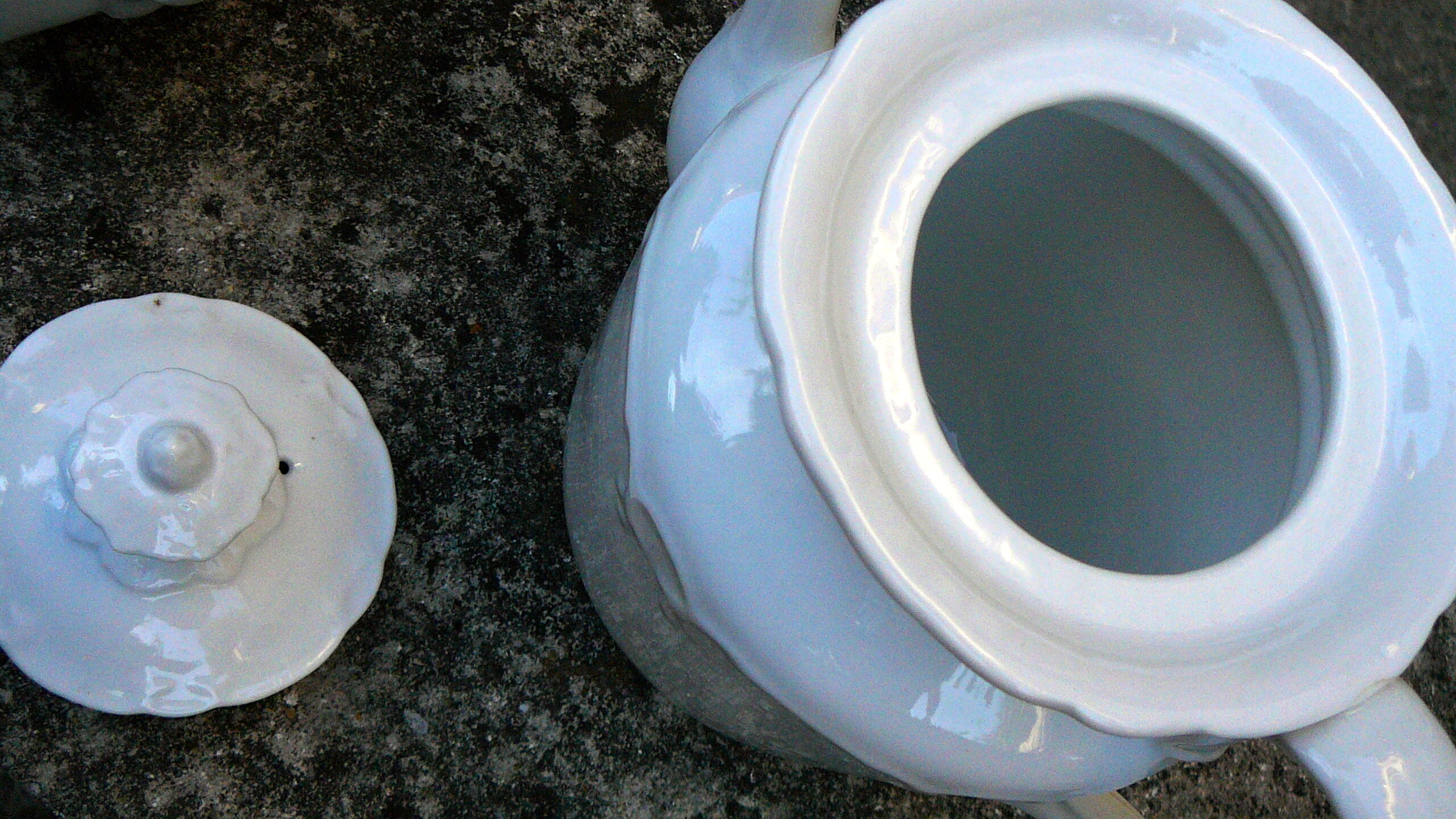 Th i re Et Cafeti re Porcelaine Blanche Vintage Selency