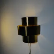 Gold Coloured Layered Wall Lamp By Anvia Nederland, The Netherlands, 1960S