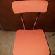 Paire de chaises en formica rouge pastel vintage