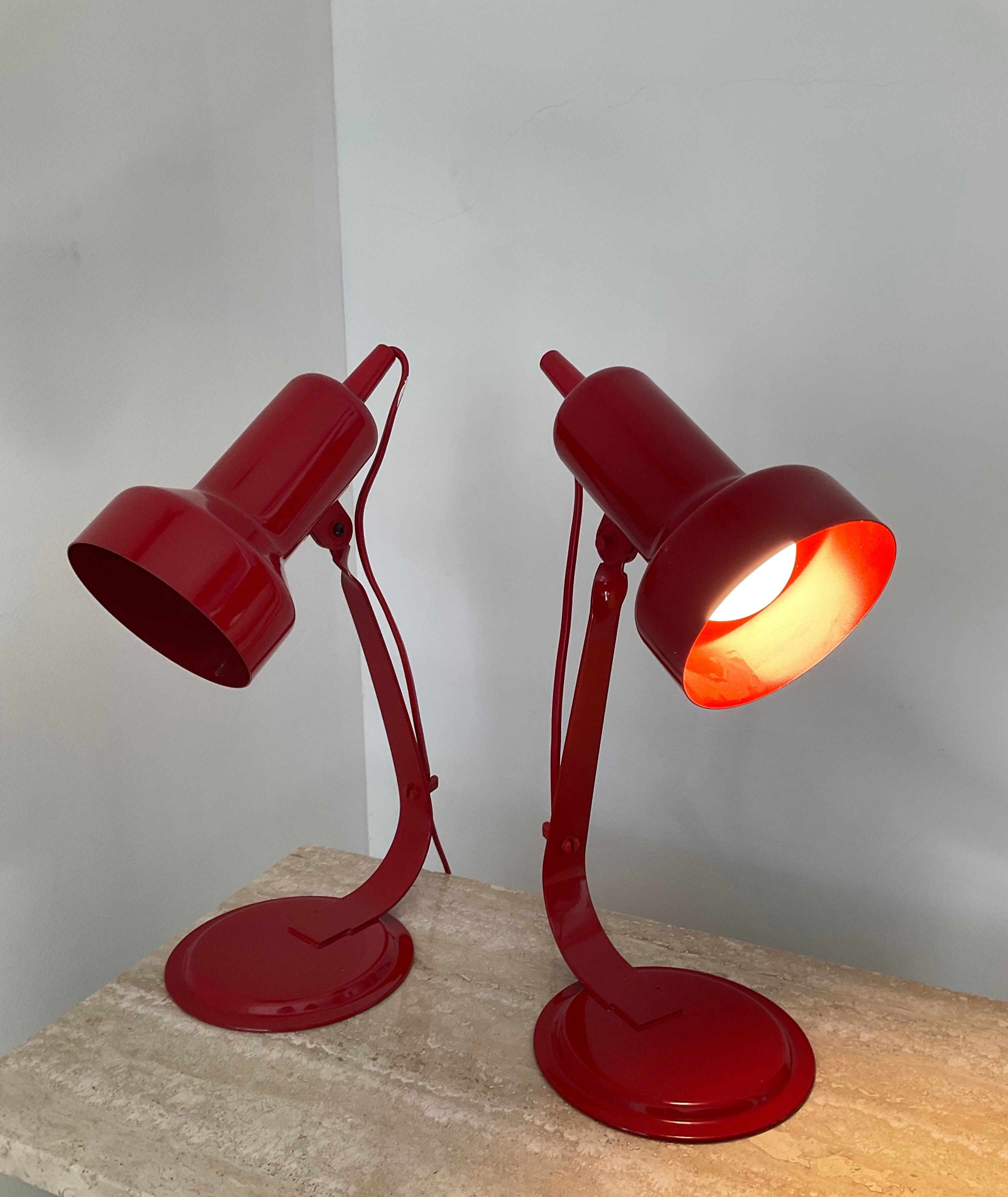 Pair of desk lamps from the 80s
