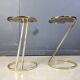 Vintage brass side tables - set of 2, 1970s