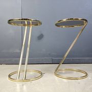 Vintage brass side tables - set of 2, 1970s