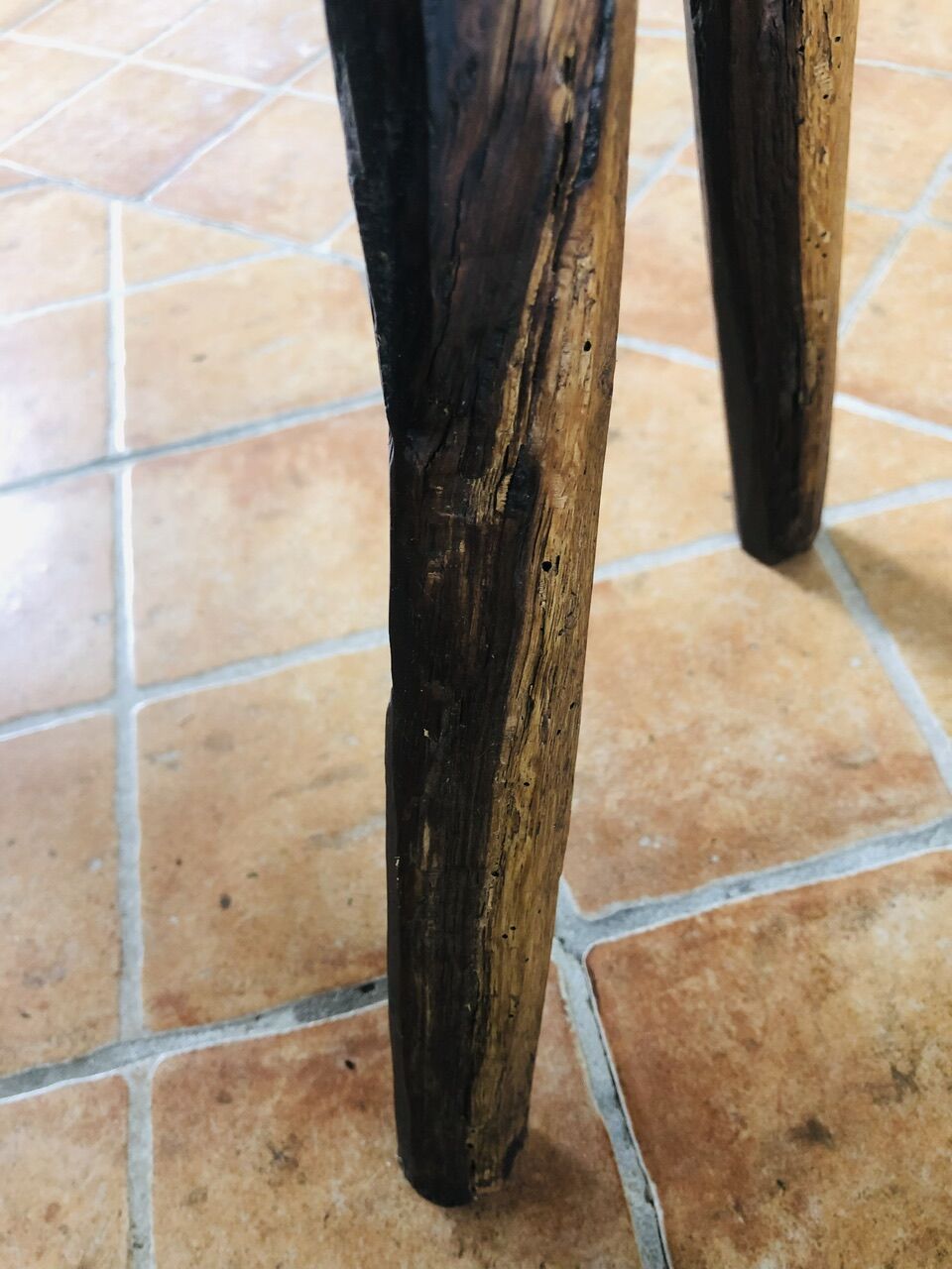 Oak farmhouse bench, circa 40's /50's