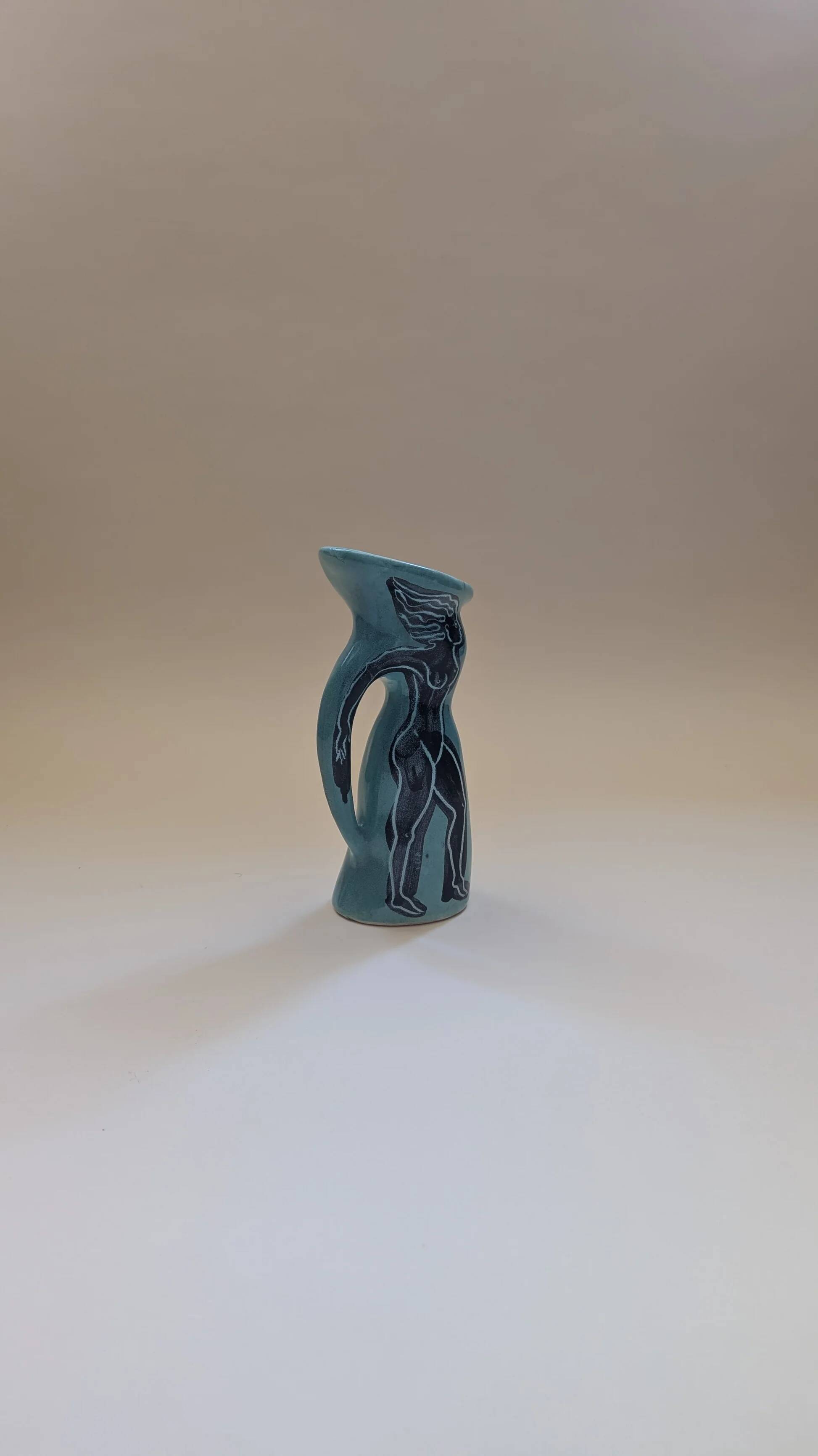 Ceramic pitcher by Jacques Sagan in Vallauris