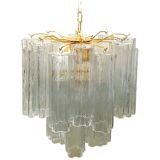 Lustre en verre de murano transparent « tronchi » d50