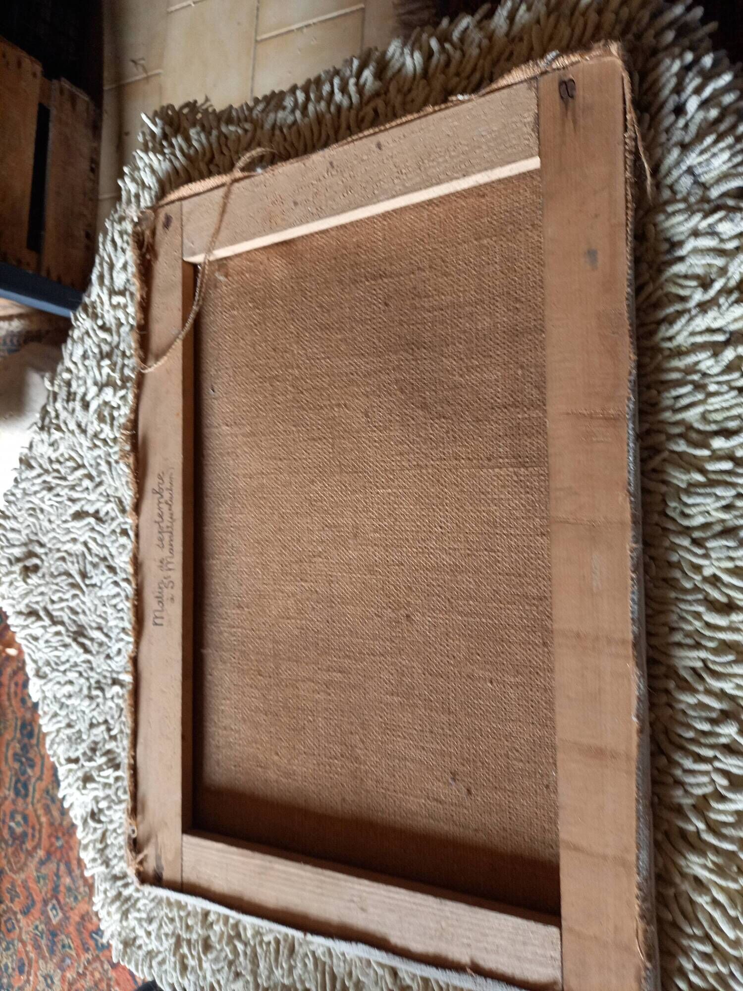 Tableau huile Sur toile (intitulé matin de septembre à Saint mamet de luchon)