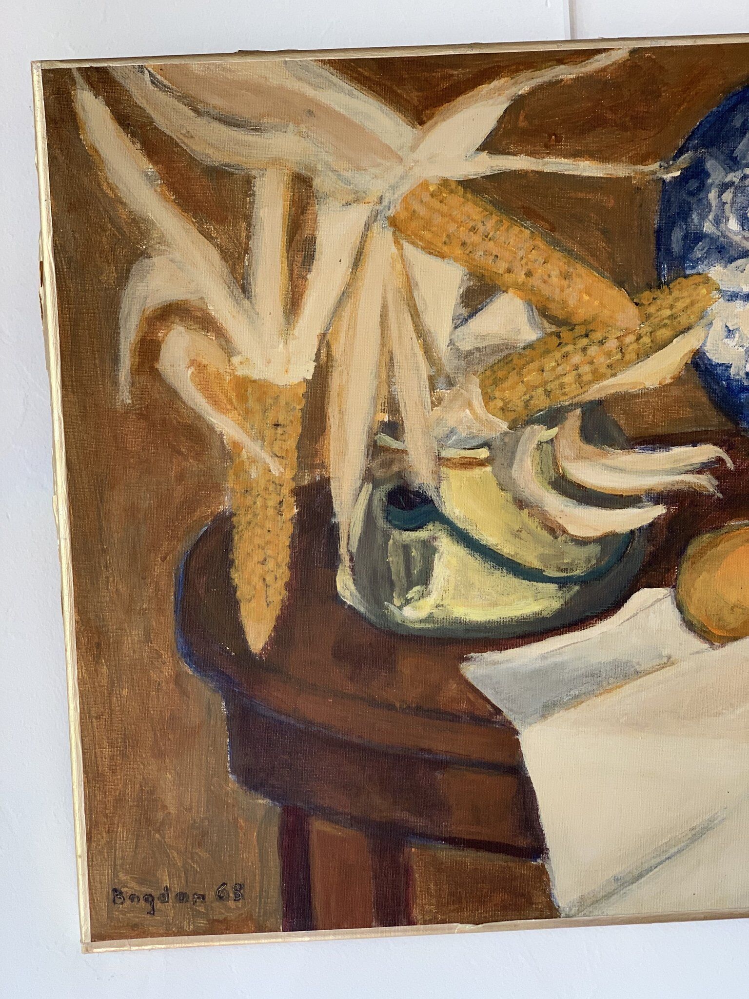 Oil on canvas still life by Bogdan 1968