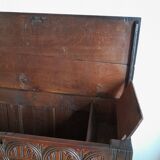 19th-century oak castle chest