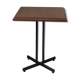 Table Bistro square wooden base metal vintage 1950/60