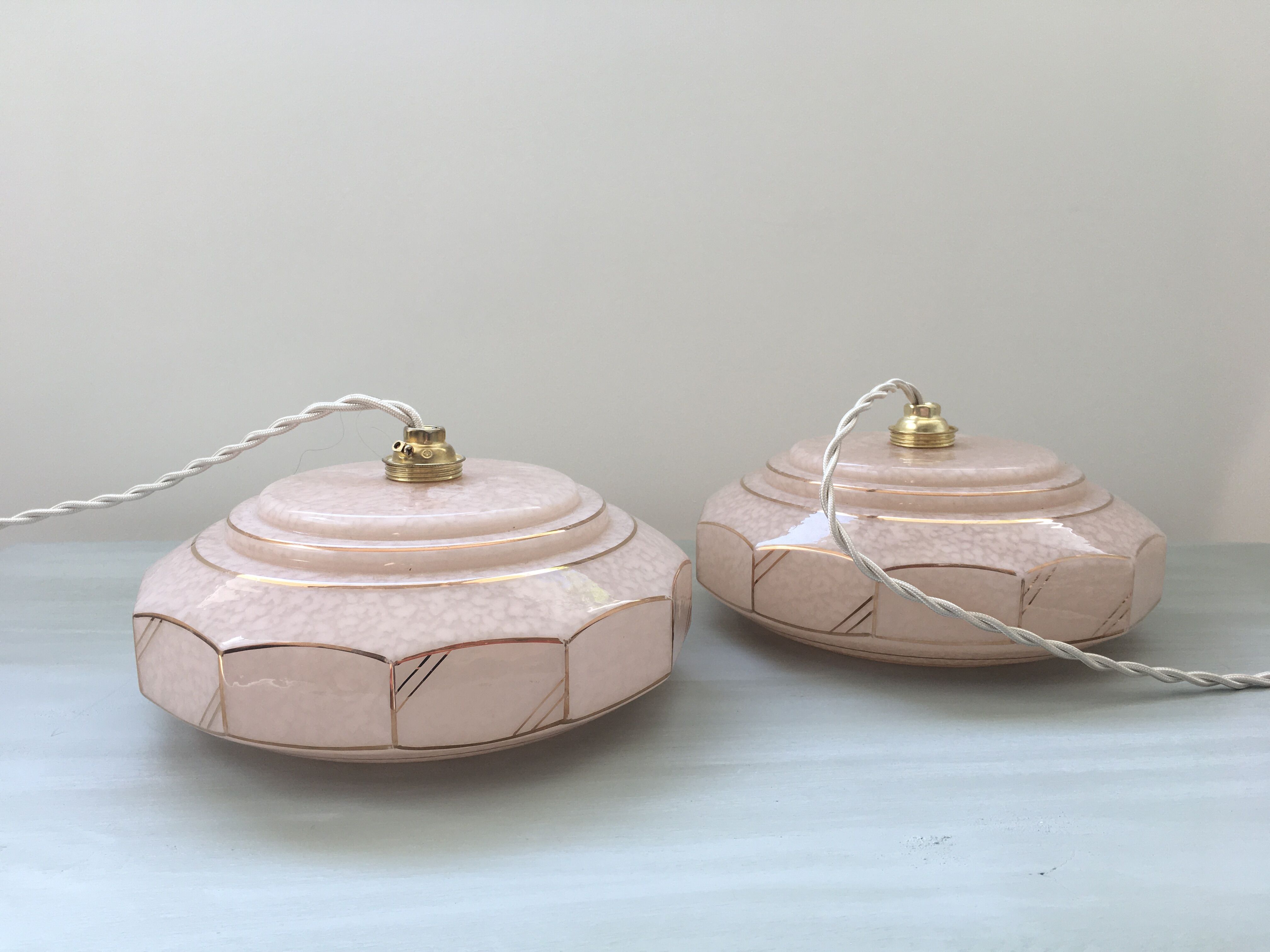 Paire de baladeuses vintage - verre