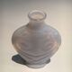White opaline glass owl vase. Around 1970.
