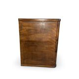 A vintage Italian chest of drawers, made of veneered walnut and solid wood,