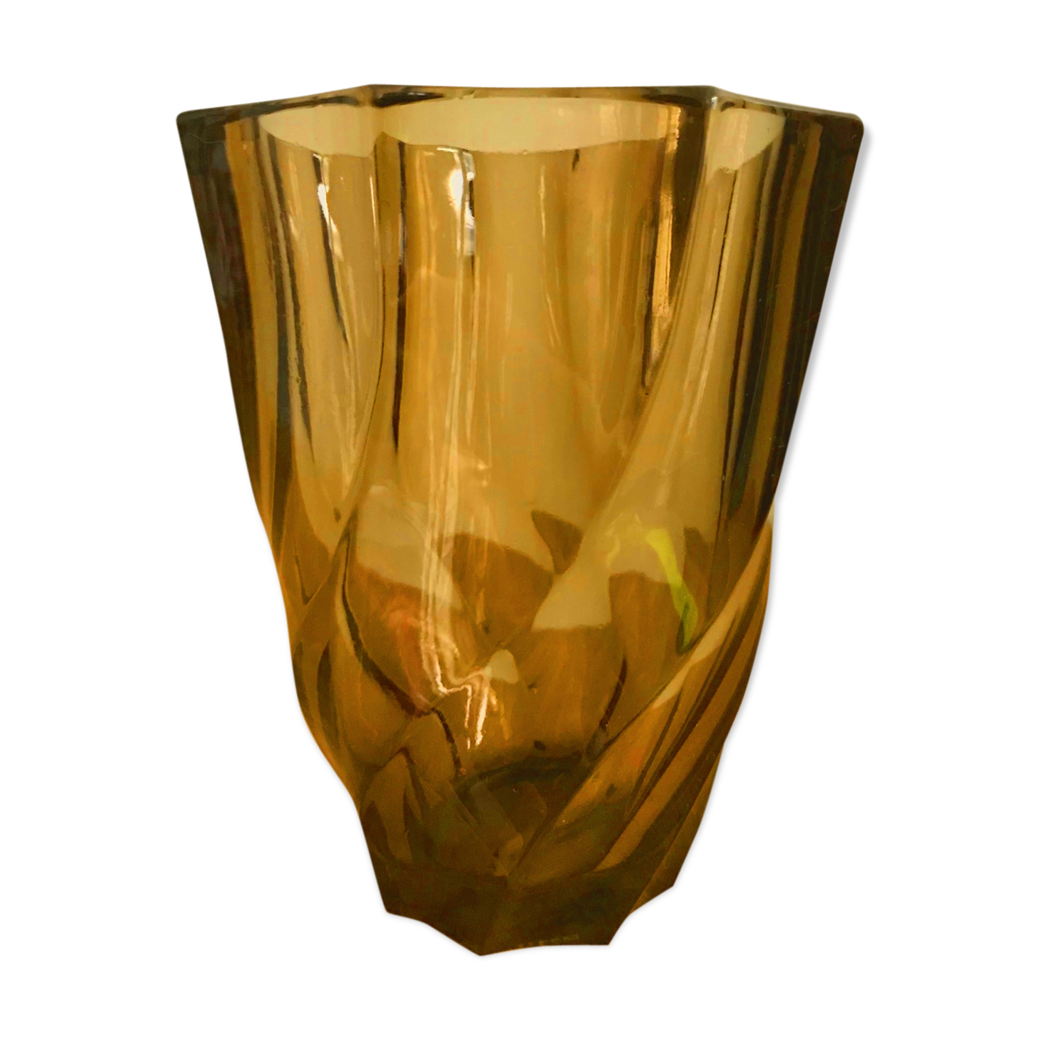 Smoked glass vase