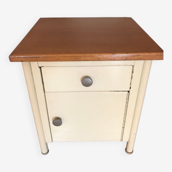 Small bedside table in sheet metal year 50