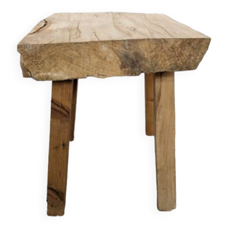 Solid wood stool