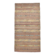 Tapis Kilim en laine tissé main, tons terreux doux, 6 x 11 cm, 169 x 321 cm