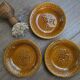 Set of 3 hollow plates Face of Breton Argoat Gourin