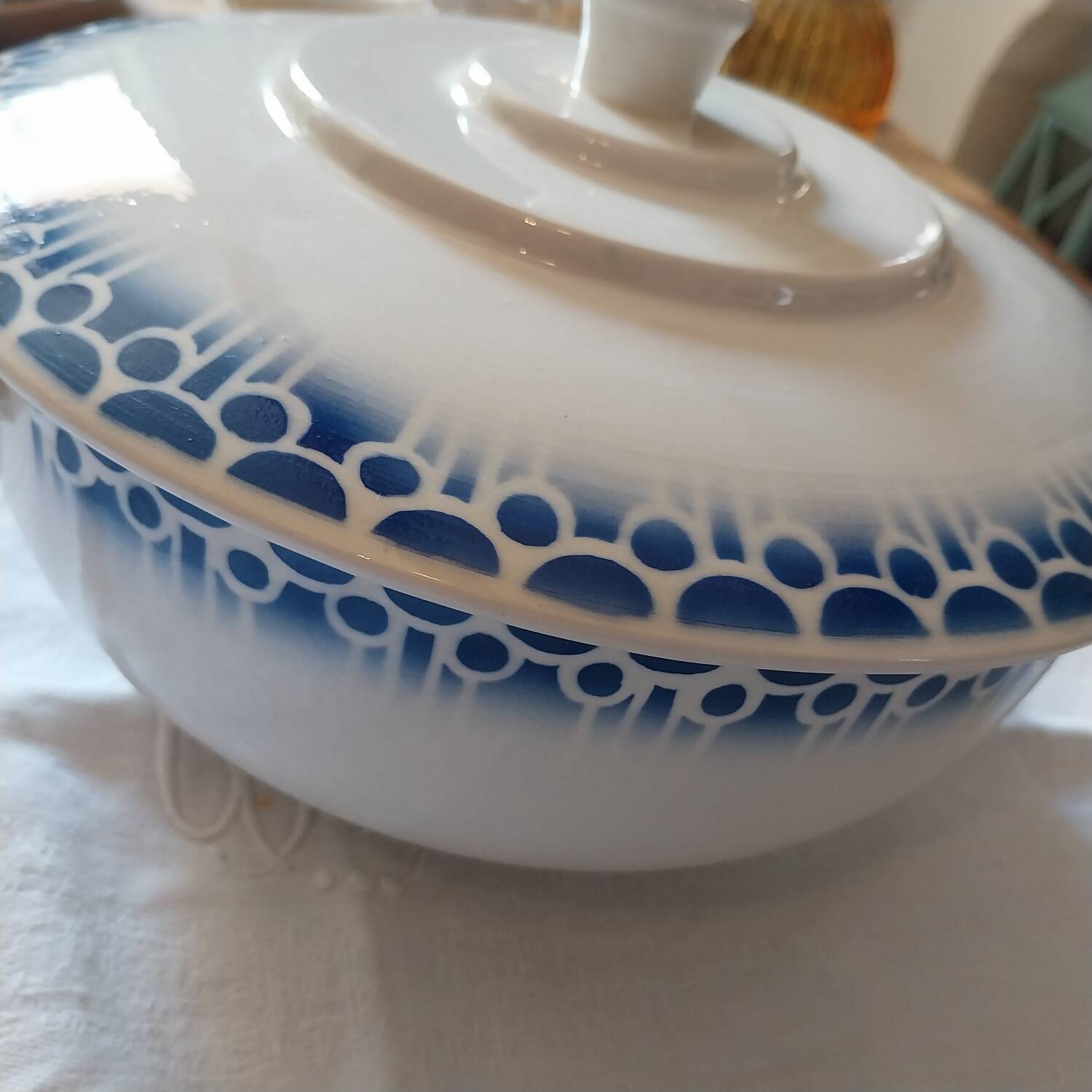 Old art deco Badonviller soup tureen