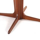 Round extendable teak dining table vintage - danish design