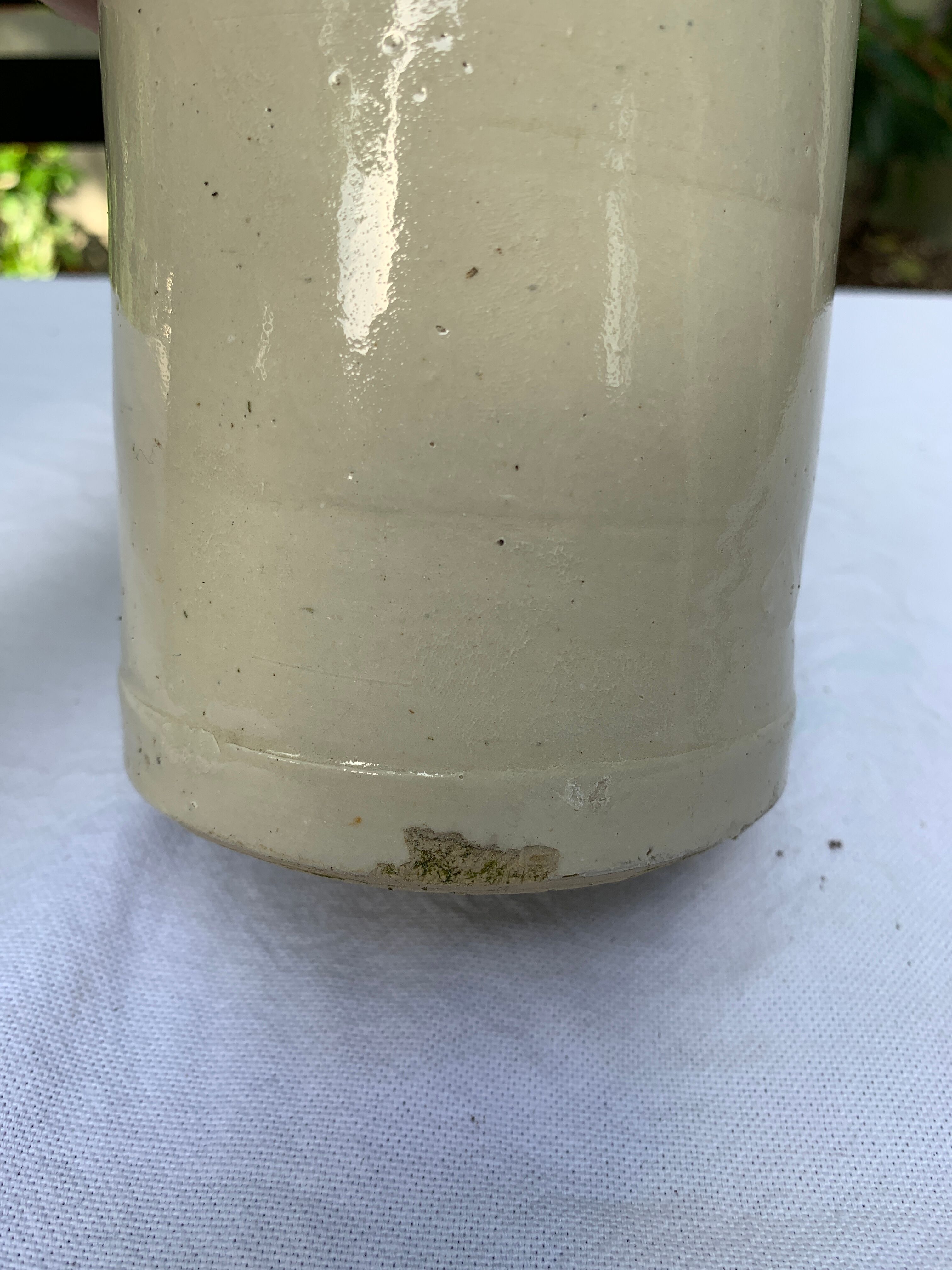 Bottle - hot water bottle in brilliant white sandstone XIX°