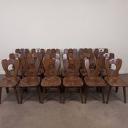 Set of 6 brutalist bistro chairs