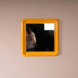 Orange plastic square mirror