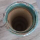 Vase en céramique craquelée verte