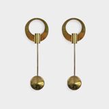 Pair of Scandinavian brass wall candlesticks by Arthur Pe, Kolbäck, Sweden
