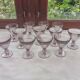12 old bistro glasses