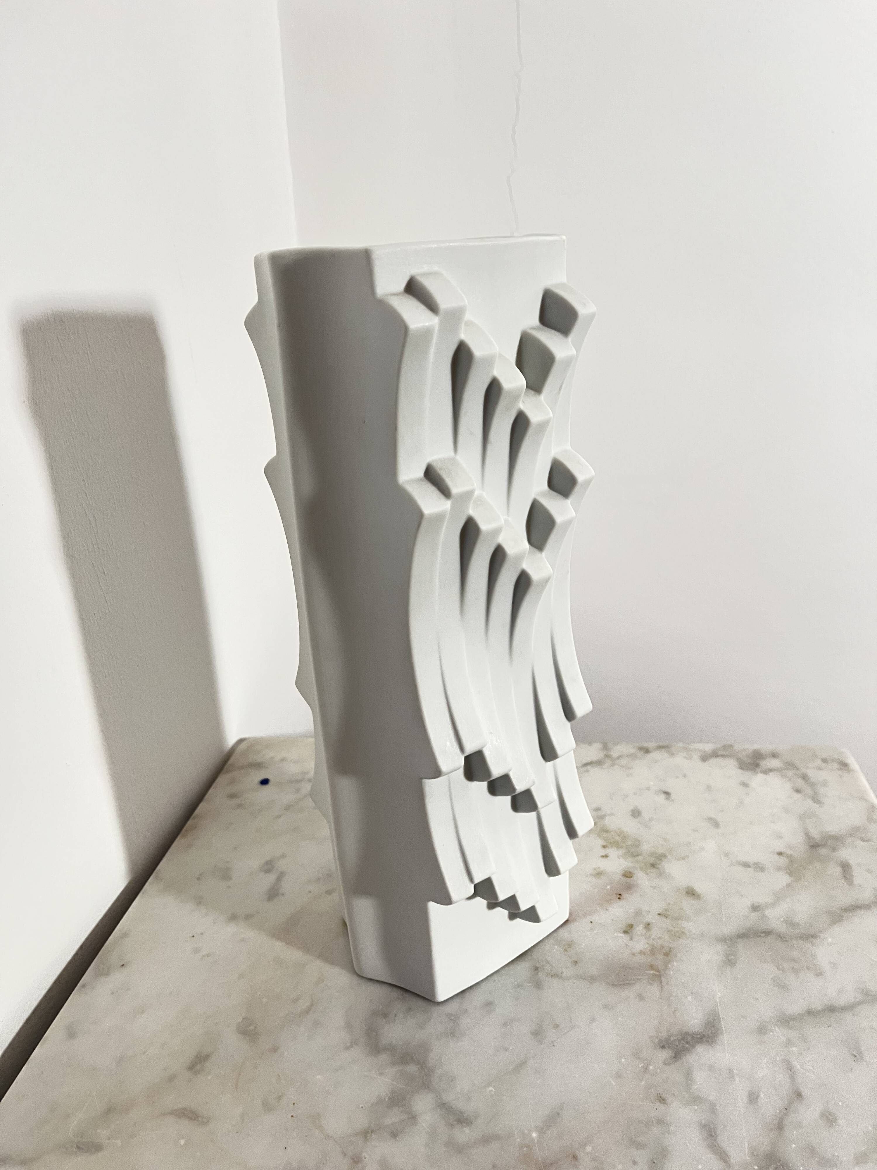 Vintage Bisque Porcelain Vase by Heinrich Fuchs for Hutschenreuther, 1960