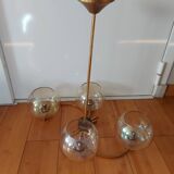 Lustre en laiton doré années 50'S