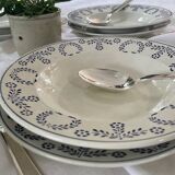 Set of 10 Nuneville flat and soup plates from 1890