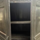 Armoire en teck laqué noire