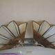 Pair of vintage glass paste wall lights