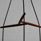 Three-flame Danish ceiling lamp teak vintage