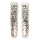 Set of Two Italian Transparent Hammered Glass Wall Sconces