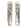 Set of Two Italian Transparent Hammered Glass Wall Sconces