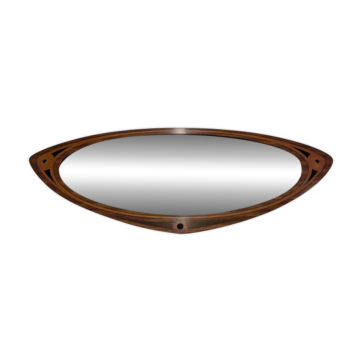Miroir Art déco XL en marqueterie de bois