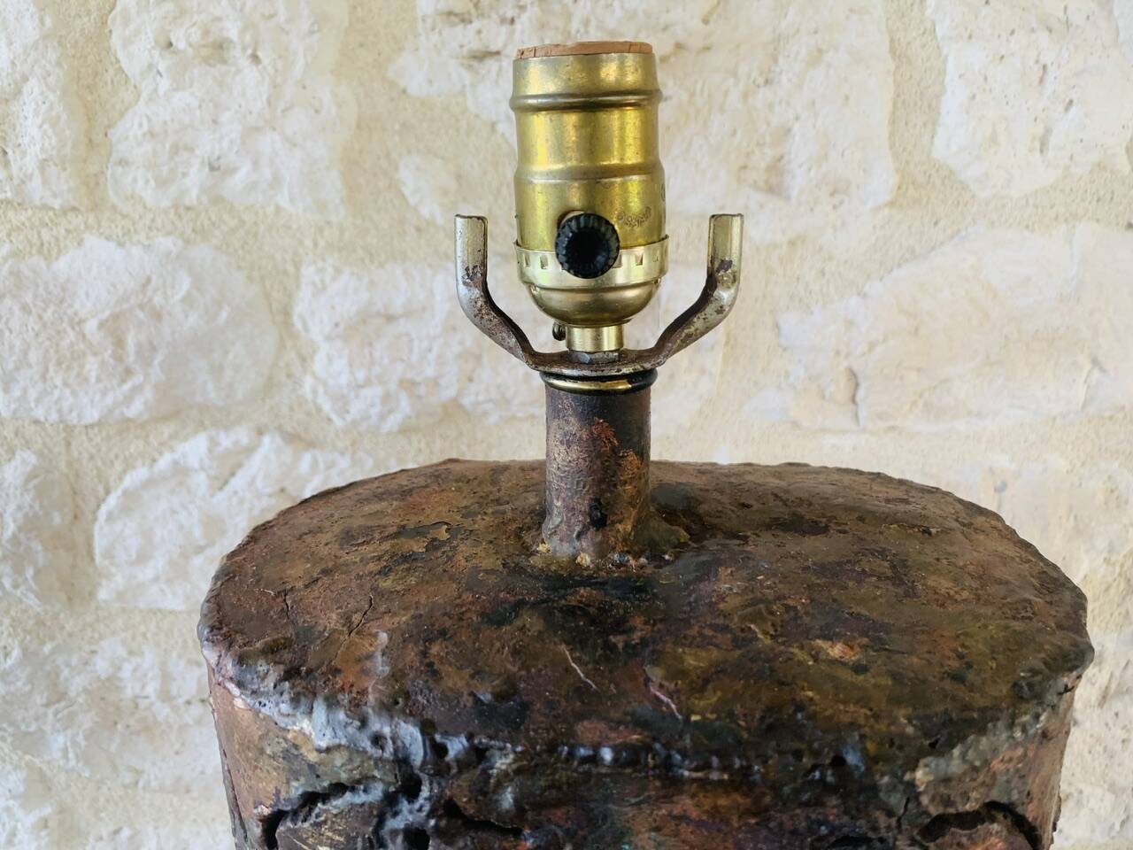 Pair of Brutalist table lamps by Irv Bramberg, 1960s