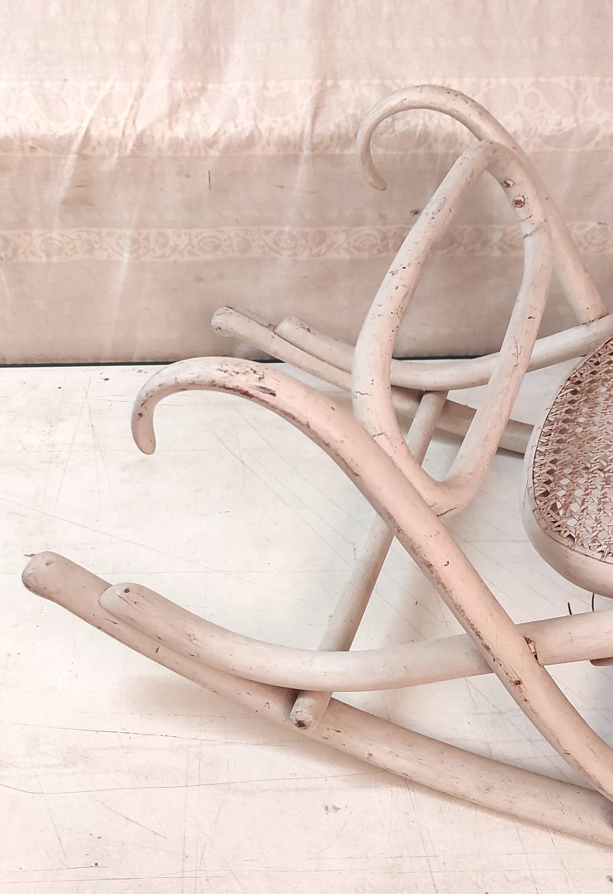 Footstool known as a "flâneuse" in bentwood by Thonet - 1910s/20s