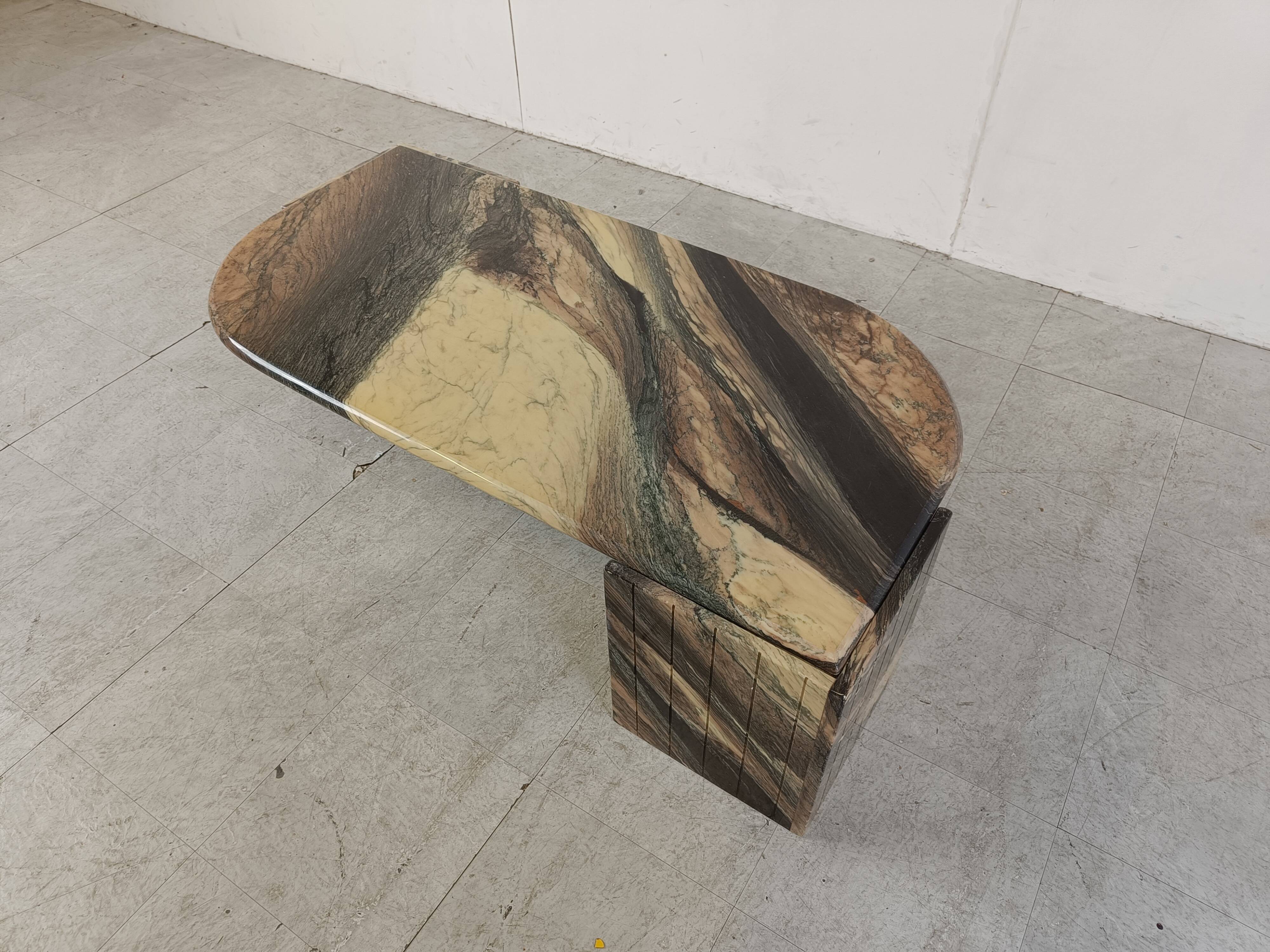 Vintage marble coffee table, 1970s