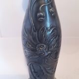 Pair of small art nouveau vases (or candlesticks) in pewter