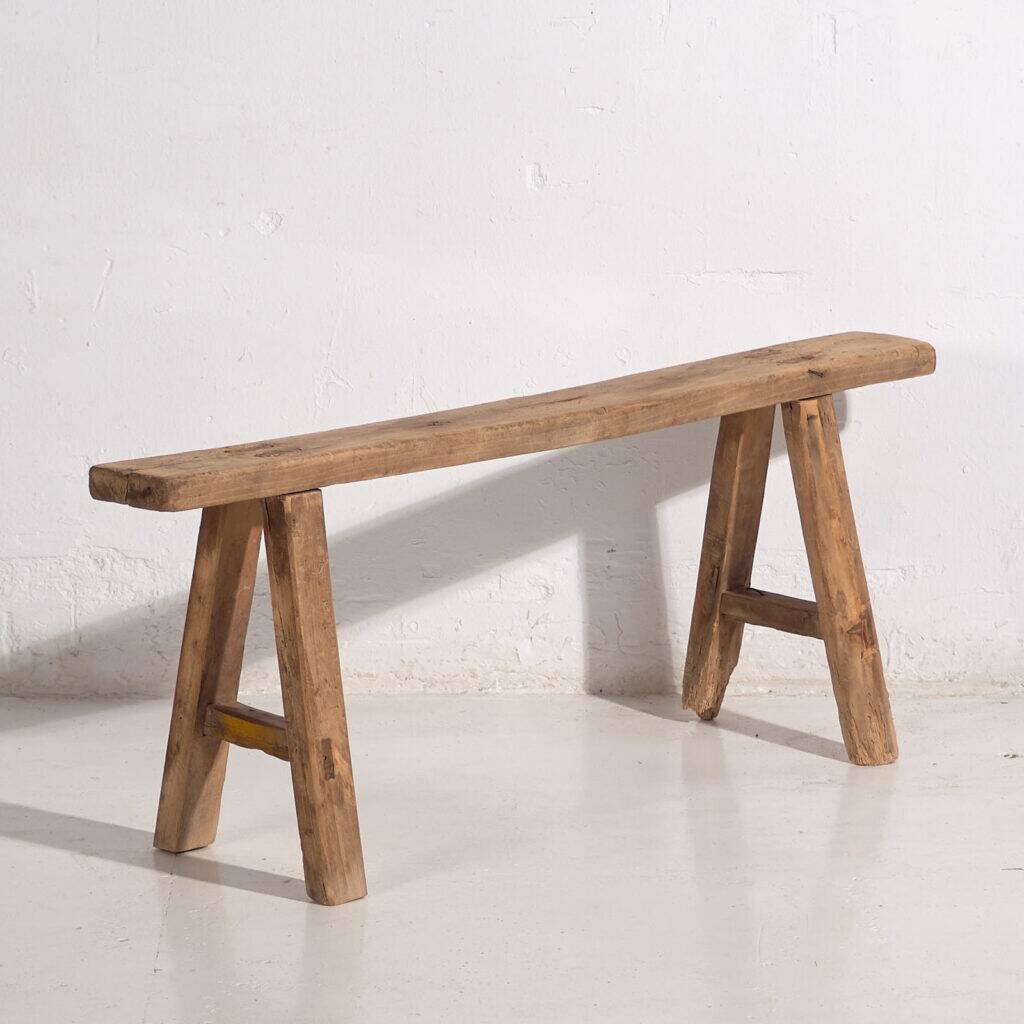 Antique solid wood stool (c.1870) #33