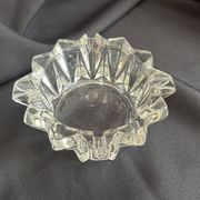 Art deco ashtray in old vintage molded glass glass pocket emptier