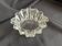 Art deco ashtray in old vintage molded glass glass pocket emptier