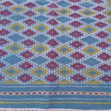 Traditional handmade blue corridor carpet