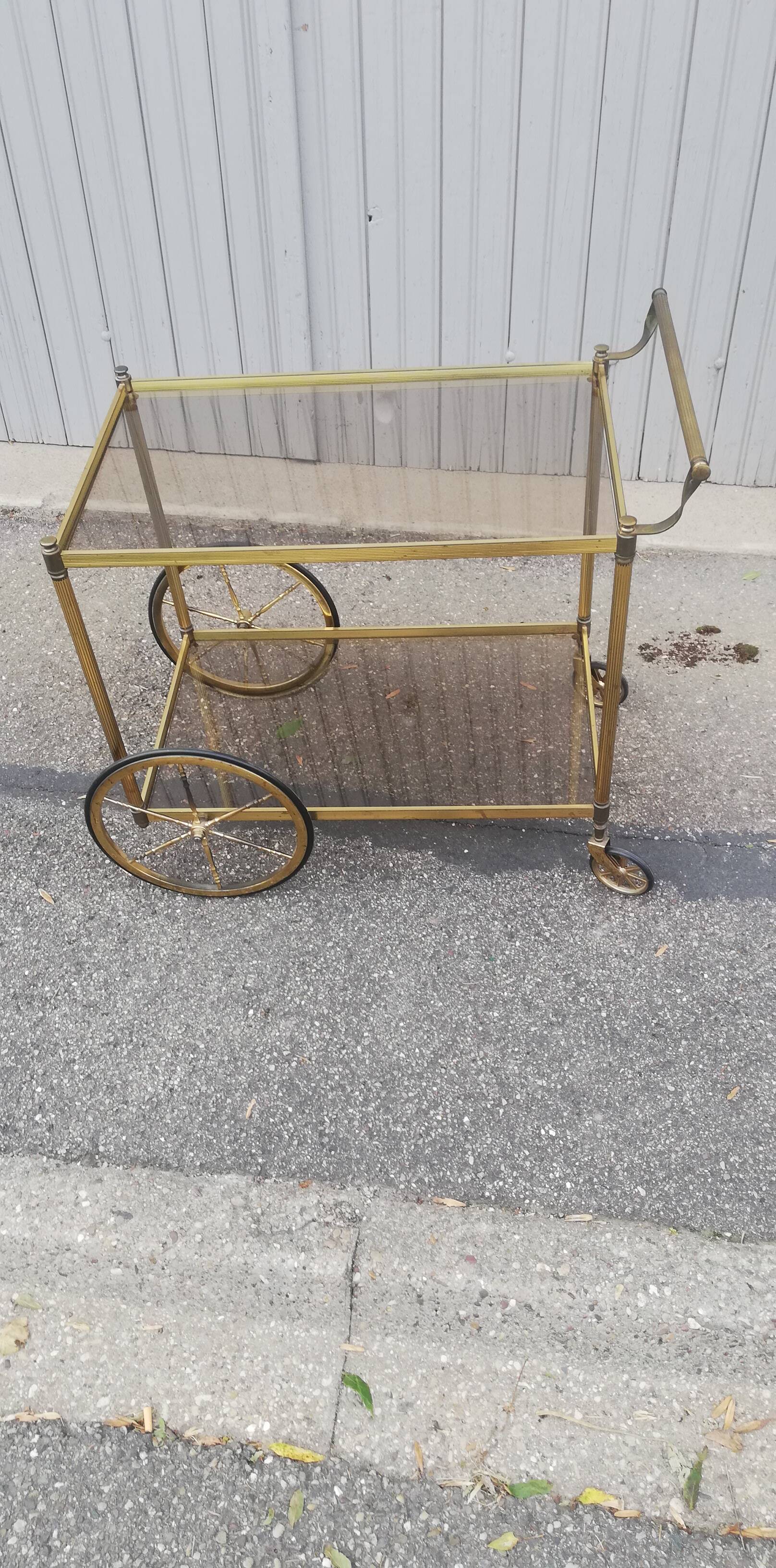 Vintage brass server