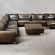 GIGANTESQUE CANAPÉ MODULABLE CUIR 12 PLACES.