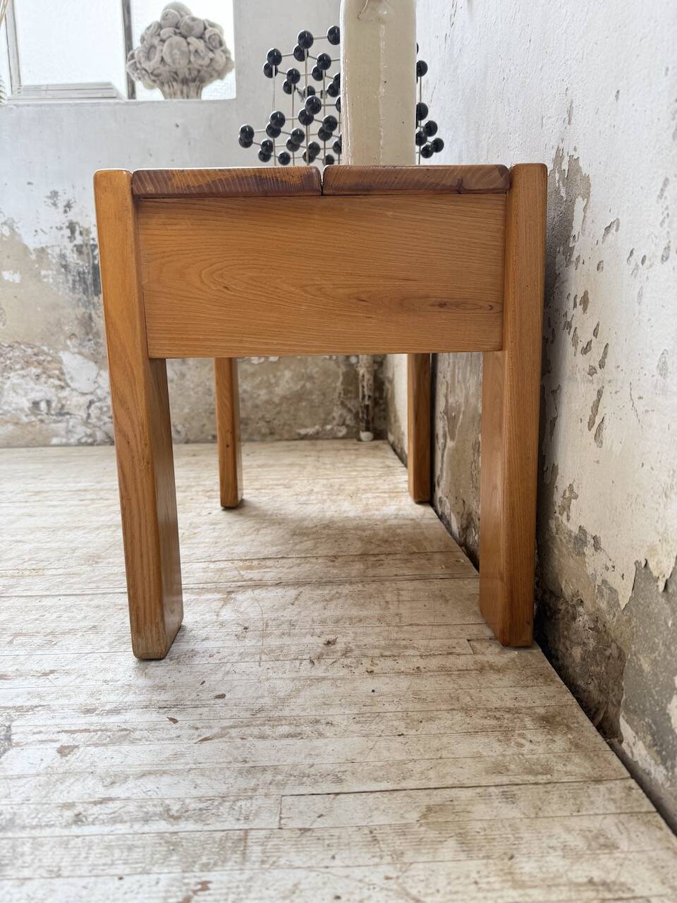 Solid elm bedside table Maison Regain